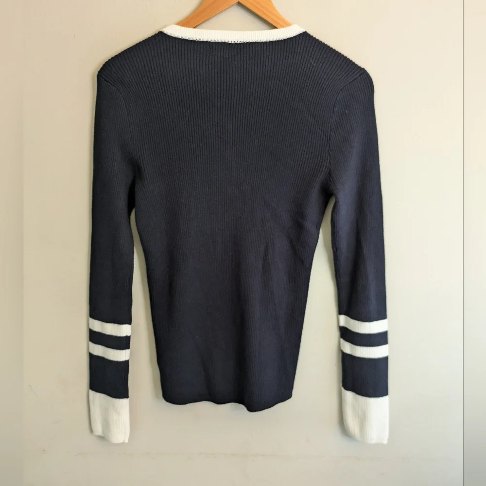 Faherty Navy Polo Shirt Size M - Picture 4 of 4